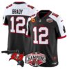 Buccaneers 2024 NFC South Division Champions Patch Vapor Limited Jersey – All Stitched – Black Alternate – Tom Brady Jersey
