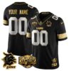 Custom Gender/Name Detroit Lions 2024 NFC North Champions Gold Jersey – All Stitche – Black Limited Jersey