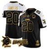 Detroit Lions 2024 NFC North Champions Gold Jersey N1 – All Stitched – Barry Sanders – 20 – Alternate Jersey