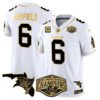 Buccaneers 2024 NFC South Division Champions Patch Gold Vapor Limited Jersey – All Stitched – White Gold – Baker Mayfield Jersey