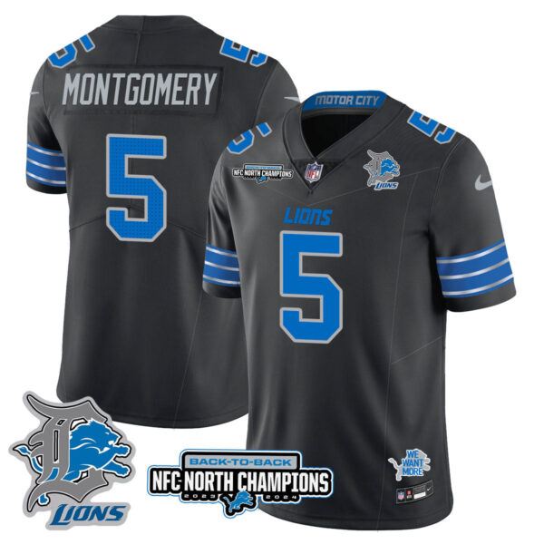 Detroit Lions – David Montgomery – 5 – Black Jersey