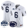 Penn State Nittany Lions 2024 Fiesta Bowl Champions Jersey – All Stitched – White – Harrison Wallace III Jersey