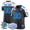 Custom Gender/Name Detroit Lions 2024 NFC North Champions Gold Jersey – All Stitche – Black Alternate Jersey