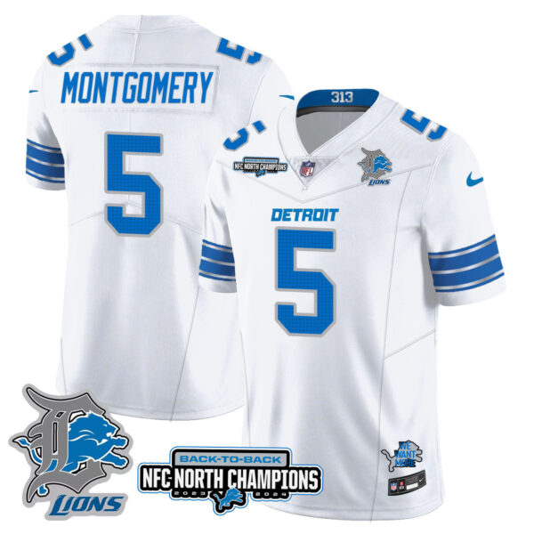 Detroit Lions – David Montgomery – 5 – White Jersey