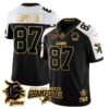 Detroit Lions 2024 NFC North Champions Gold Jersey N1 – All Stitched – Sam LaPorta – 87 – Alternate Jersey