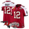 Buccaneers 2024 NFC South Division Champions Patch Vapor Limited Jersey – All Stitched – Red Alternate – Tom Brady Jersey