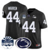 Penn State Nittany Lions 2024 Fiesta Bowl Champions Jersey – All Stitched – Black – Tyler Warren Jersey