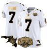 Buccaneers 2024 NFC South Division Champions Patch Gold Vapor Limited Jersey – All Stitched – White Gold – Bucky Irving Jersey