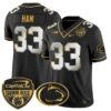 Penn State Nittany Lions Orange Bowl Patch Gold Vapor Limited Jersey – All Stitched – Black Limited – Jack Ham Jersey