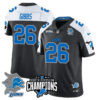 Detroit Lions 2024 NFC North Champions Gold Jersey N2 – All Stitched – Jahmyr Gibbs – 26 – Black Alternate Jersey