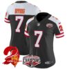 Women’s Tampa Bay Buccaneers Creamsicle 2024 NFC South Division Champions Patch Vapor Limited Jersey – All Stitched – Black Alternate – Bucky Irving Jersey