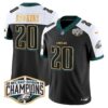 Eagles 2024 NFC East Division Champions Gold Trim Vapor Limited Jersey – All Stitched – Black Alternate – Brian Dawkins Jersey