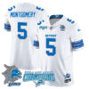 Detroit Lions 2024 NFC North Champions Gold Jersey N1 – All Stitched – David Montgomery – 5 – White Jersey