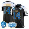 Detroit Lions 2024 NFC North Division Champions Patch Gold Trim Vapor Limited Jersey – All Stitched – Black Alternate – St. Brown Jersey