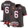 Buccaneers 2024 NFC South Division Champions Patch Vapor Limited Jersey – All Stitched – Pewter – Baker Mayfield Jersey