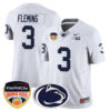 Penn State Nittany Lions 2024 Orange Bowl Jersey – All Stitched – White – Julian Fleming Jersey