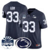 Penn State Nittany Lions 2024 Fiesta Bowl Champions Jersey – All Stitched – Navy – Jack Ham Jersey
