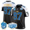 Detroit Lions 2024 NFC North Division Champions Patch Gold Trim Vapor Limited Jersey – All Stitched – Black Alternate – Hutchinson Jersey