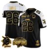 Detroit Lions 2024 NFC North Champions Gold Jersey N2 – All Stitched – Jahmyr Gibbs – 26 – Alternate Jersey