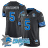 Detroit Lions 2024 NFC North Champions Gold Jersey N1 – All Stitched – David Montgomery – 5 – Black Jersey