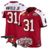 Buccaneers 2024 NFC South Division Champions Patch Vapor Limited Jersey – All Stitched – Red Alternate – Antoine Winfield Jr. Jersey