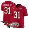 Buccaneers 2024 NFC South Division Champions Patch Vapor Limited Jersey – All Stitched – Red – Antoine Winfield Jr. Jersey