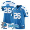 Detroit Lions 2024 NFC North Champions Gold Jersey N1 – All Stitched – Jahmyr Gibbs – 26 – Blue Alternate Jersey