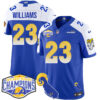 Los Angeles Rams 2024 NFC West Division Champions Jersey N1 – All Stitched – Kyren Williams – 23 – Royal Alternate Jersey