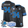 Detroit Lions 2024 NFC North Champions Gold Jersey – All Stitched – Alex Anzalone – 34 – Black Jersey