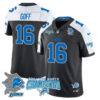 Detroit Lions 2024 NFC North Champions Gold Jersey N1 – All Stitched – Jared Goff – 16 – Black Alternate Jersey