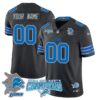 Custom Gender/Name Detroit Lions 2024 NFC North Champions Gold Jersey N1 – All Stitche – Black Jersey