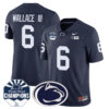 Penn State Nittany Lions 2024 Fiesta Bowl Champions Jersey – All Stitched – Navy – Harrison Wallace III Jersey