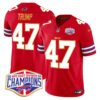 Bills 2024 AFC East Division Champions Gold Trim Vapor Limited Jersey – All Stitched – Red – Donald Trump Jersey