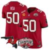 Buccaneers 2024 NFC South Division Champions Patch Vapor Limited Jersey – All Stitched – Red – Vita Vea Jersey