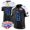 Bills 2024 AFC East Division Champions Gold Trim Vapor Limited Jersey – All Stitched – Black Alternate – James Cook Jersey