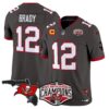 Buccaneers 2024 NFC South Division Champions Patch Vapor Limited Jersey – All Stitched – Pewter – Tom Brady Jersey