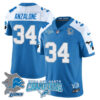 Detroit Lions 2024 NFC North Champions Gold Jersey N1 – All Stitched – Alex Anzalone – 34 – Blue Alternate Jersey
