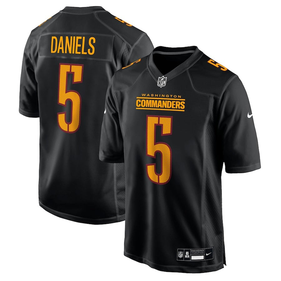 Jayden Daniels Washington Commanders Fashion Jersey – All Stitched – Carbon Black Jersey