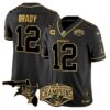 Buccaneers 2024 NFC South Division Champions Patch Gold Vapor Limited Jersey – All Stitched – Black Gold – Tom Brady Jersey