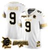 Detroit Lions 2024 NFC North Champions Gold Jersey N1 – All Stitched – Jameson Williams – 9 – White Gold Jersey