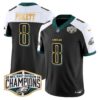 Eagles 2024 NFC East Division Champions Gold Trim Vapor Limited Jersey – All Stitched – Black Alternate – Kenny Pickett Jersey