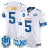 Detroit Lions 2024 NFC North Division Champions Patch Gold Trim Vapor Limited Jersey – All Stitched – White – David Montgomery Jersey