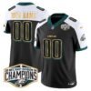 Eagles 2024 NFC East Division Champions Gold Trim Vapor Limited Custom Jersey – All Stitched – Black Alternate Jersey