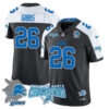 Detroit Lions 2024 NFC North Champions Gold Jersey N1 – All Stitched – Jahmyr Gibbs – 26 – Black Alternate Jersey