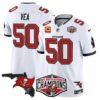 Buccaneers 2024 NFC South Division Champions Patch Vapor Limited Jersey – All Stitched – White – Vita Vea Jersey