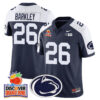 Penn State Nittany Lions 2024 Orange Bowl Jersey N1 – All Stitched – Navy Alternate – Saquon Barkley Jersey
