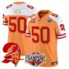 Buccaneers Creamsicle 2024 NFC South Division Champions Patch Gold Trim Vapor Limited Jersey – All Stitched – Creamsicle Alternate – Vita Vea Jersey