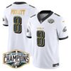 Eagles 2024 NFC East Division Champions Gold Trim Vapor Limited Jersey – All Stitched – White – Kenny Pickett Jersey