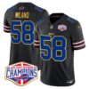 Bills 2024 AFC East Division Champions Gold Trim Vapor Limited Jersey – All Stitched – Black – Matt Milano Jersey