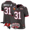 Buccaneers 2024 NFC South Division Champions Patch Vapor Limited Jersey – All Stitched – Pewter – Antoine Winfield Jr. Jersey
